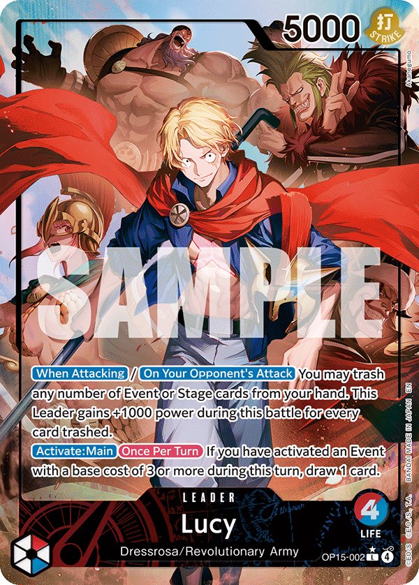Carte OP15-002 du One Piece Card Game (version parallèle)