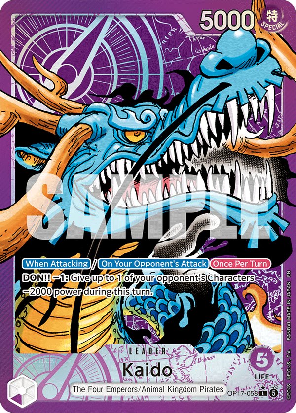 Carte leader OP17-058 Kaido, version parallèle